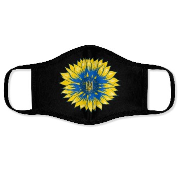 Discover Ukraine Sunflower Floral Ukrainian Flag Face Masks