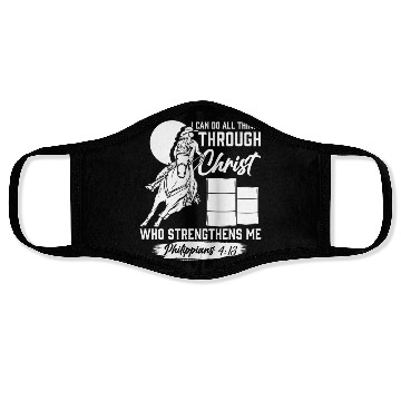 Discover Barrel Racer For Barrel Racing Face Masks