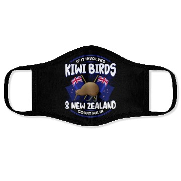 Discover Bird Lover Endangered Species Kiwi Bird Face Masks