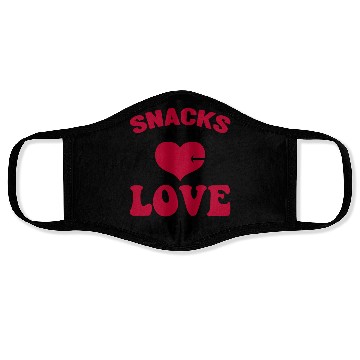 Discover Snacks are my Love Language Funny Snack Lovers Face Masks