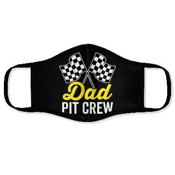 Discover Dad Pit Crew For Racing Party Costume Face Masks