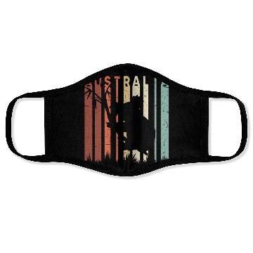 Discover Retro Koala Bear Lover Distressed Australian Koala Face Masks