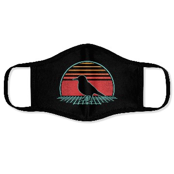 Discover Meadowlark Bird 80S Style Birding Face Masks