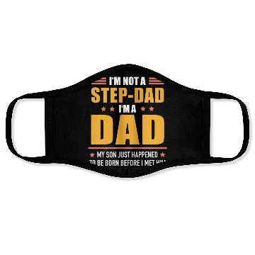Discover Step-Dad Stepfathers Son Nursing Father Gift Face Masks