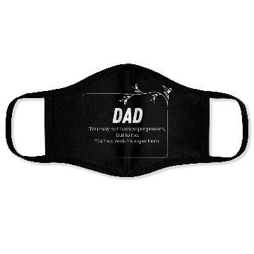 Discover Superhero Dad ,Father's Day , Fathers Day Gift Face Masks