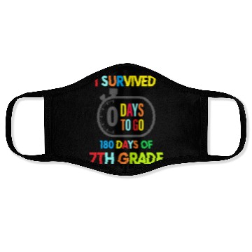 Discover I Survived 180 Days of 7th Grade Face Masks