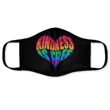 Discover kindness is free love Face Masks