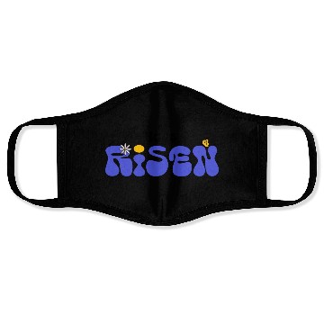 Discover He Is Risen Groovy Christian Easter Face Masks