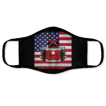 Discover Drumming Drummer Us Flag Face Masks