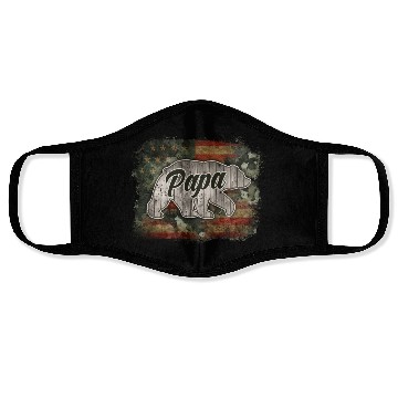 Discover Vintage Papa Bear Fathers Day Face Masks