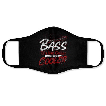 Discover Bass Guitar Player Bass Guitar Face Masks