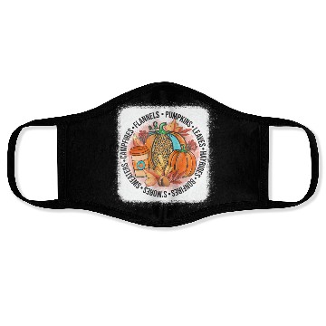 Discover It's Fall Y'all Happy Fall Vibes Autumn Leaves Face Masks