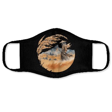 Discover Japan Samurai Retro Vintage Sword Warrior Face Masks