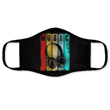 Discover Electronic Music Lover DJ Vintage Retro Face Masks