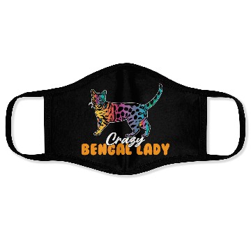 Discover Crazy Bengal Lady Bengal Face Masks