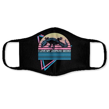 Discover Leopard Gecko Retro Face Masks