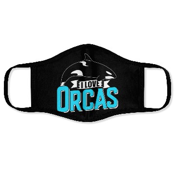 Discover I Love Orcas Orca Whale Sea Face Masks
