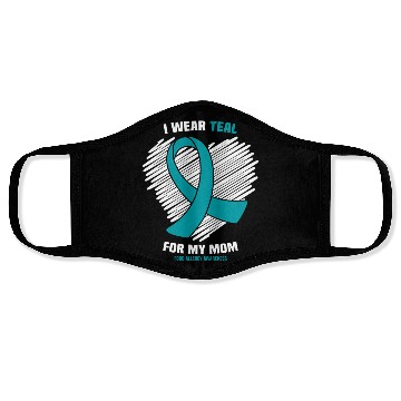Discover I Wear Teal For My Mom Food Allergy Awareness Face Masks