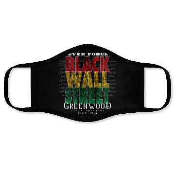 Discover Never Forget Black Wall Street Greenwood Tulsa Face Masks