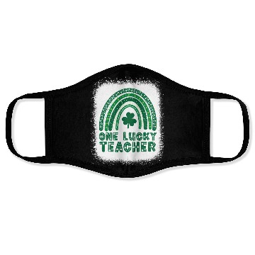 Discover One Lucky Teacher St Patrick'S Day Rainbow Face Masks