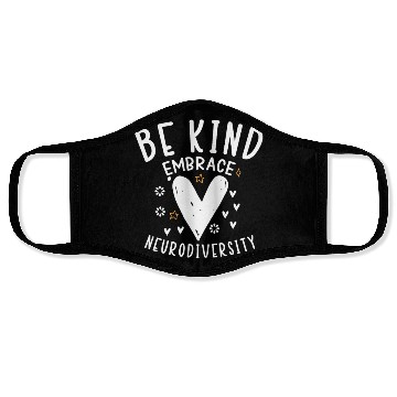Discover be kind embrace neurodiversity Face Masks