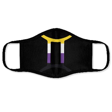 Discover Non Binary Gemini Sign Non Binary Pride Face Masks