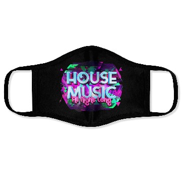 Discover House Music All Night Long Rave Edm Deep Techno Face Masks