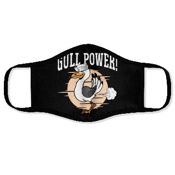 Discover Gull Power Whirer Bird Seabird Seagull Face Masks