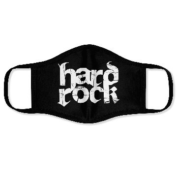 Discover hard rock typography Face Masks