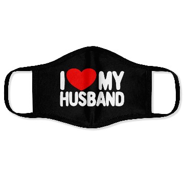 Discover I Love My Husband Red Heart Wife I Love My Husband Face Masks