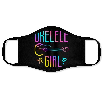 Discover Hawaiian Ukulele Uke Ukulele Girl Face Masks