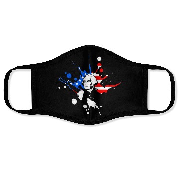 Discover Merica George Washington Independence Day Face Masks