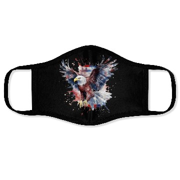 Discover Eagle 4Th July Independent Day Face Masks