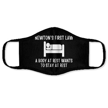Discover Newton's First Law Face Masks