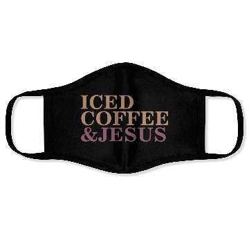 Discover Iced Coffee And Jesus please Face Masks
