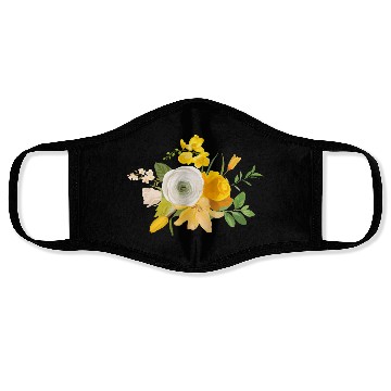 Discover Yellow Flower Face Masks