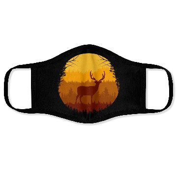 Discover Autumn Forest And Deer Face Masks