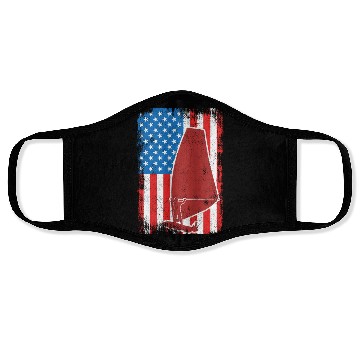 Discover USA Patriotic Windsurfer Face Masks