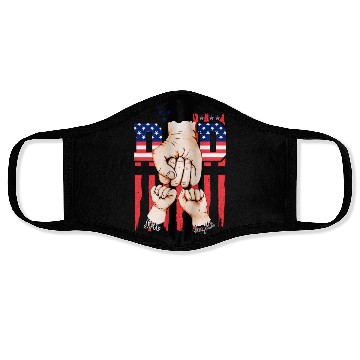 Discover Best Dad Ever Team American Flag Father's Day Face Masks