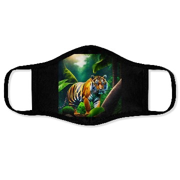 Discover Tiger in Jungle Face Masks