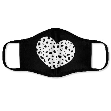 Discover Spotted Heart Dalmatian Face Masks