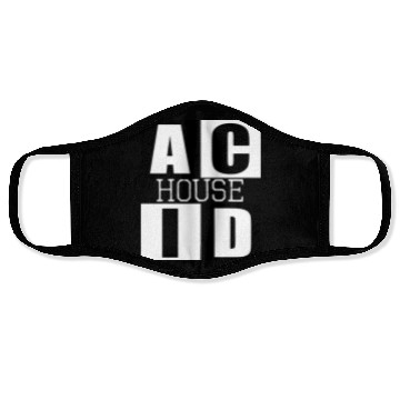 Discover ACID HOUSE music logo Face Masks