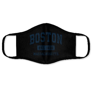 Discover Boston Massachusetts Ma Vintage Athletic Face Masks