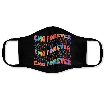 Discover Emo Forever Stay Sad Face Masks