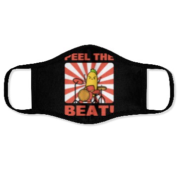 Discover Banana Puns Drummer Face Masks