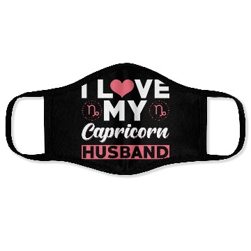 Discover I love my Capricorn Husband Face Masks
