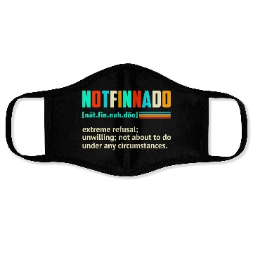 Discover Retro Vintage Notfinnado Definition Face Masks