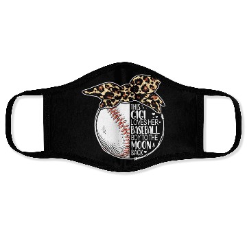 Discover Baseball Gigi Vintage Leopard Messy Bun Face Masks