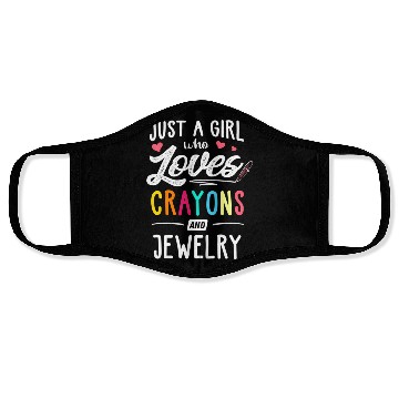 Discover Just A Who Loves Crayons And Jewelry Youth Face Masks