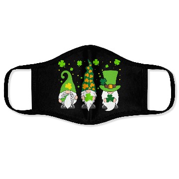 Discover St Patrick'S Day Three Gnomes Shamrock Irish Face Masks